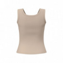 Guess Athleisure Camiseta Triangle Logo Taupe V6YP09 K4312-G1L9