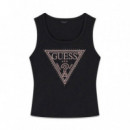 Guess  Camiseta Triangle Logo Negro W6BP20 K6255-JBLK
