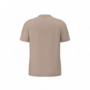 Guess Athleisure Camiseta Triangle Logo Beige Z2YI11 J1314-A10L