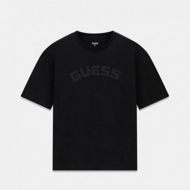 Guess Athleisure Camiseta Triangle Logo Negro Z6BI04 K6534-JBLK