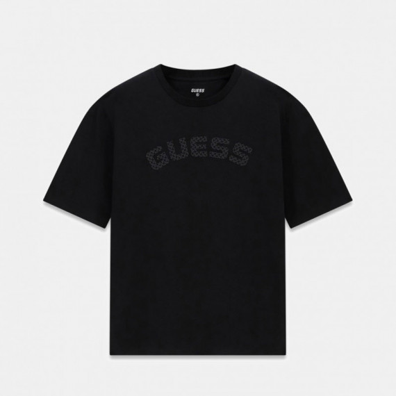 Guess Athleisure Camiseta Triangle Logo Negro Z6BI04 K6534-JBLK