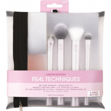 Edición Limitada Holidays: Me-time Make Up And Skincare Set - Kit Brochas con Roller y Aplicador Mas  REAL TECHNIQUES