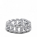 Pandora Anillo Cadena Cubana en Pavé 193557C01