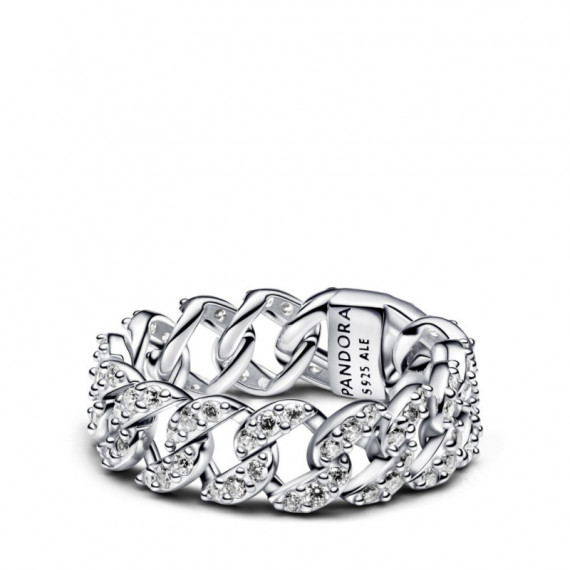 Pandora Anillo Cadena Cubana en Pavé 193557C01