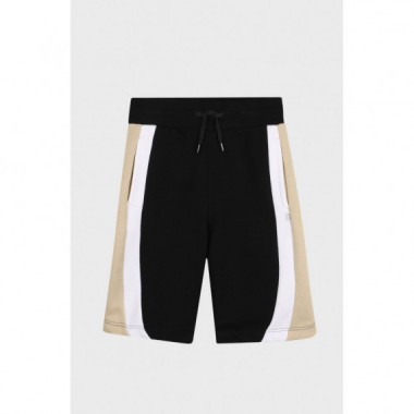 Pantal&oacute;n corto Boss para ni&ntilde;os en algod&oacute;n con detalles de contraste