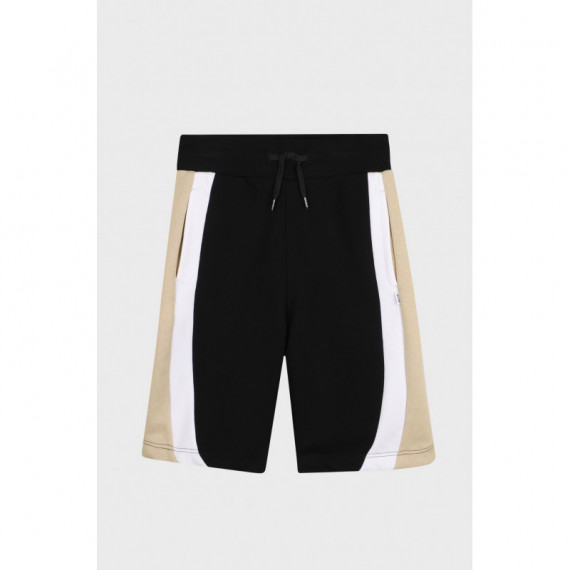 Pantalón corto Boss para niños en algodón con detalles de contraste