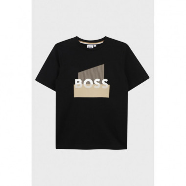 Camiseta Boss para ni&ntilde;os en algod&oacute;n con gr&aacute;fico de logo