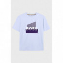 Camiseta Boss para niños en algodón con gráfico de logo