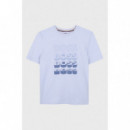 Camiseta para niños en punto de algodón con logo 3D de BOSS