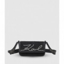 Bolso bandolera KARL LAGERFELD KIDS con logo en pedrería