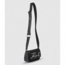 Bolso bandolera KARL LAGERFELD KIDS con logo en pedrería