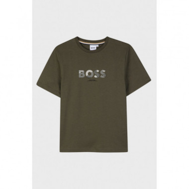 Camiseta con logo para ni&ntilde;os de Boss