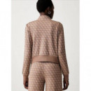 4G Allover Jacquard Full Zip J 4G Rhombu  GUESS