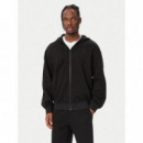 KENNETH FULL ZIP HOODIE SWEATS JET BLACK