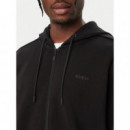 KENNETH FULL ZIP HOODIE SWEATS JET BLACK