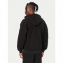 KENNETH FULL ZIP HOODIE SWEATS JET BLACK