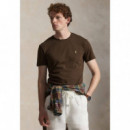 SSCNCMSLM2-SHORT Sleeve-t-shirt Brown  RALPH LAUREN