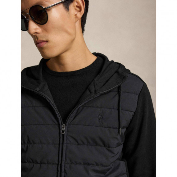 KNIT-FULL ZIP-PULLOVER BLACK