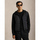 KNIT-FULL ZIP-PULLOVER BLACK
