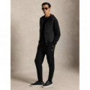 KNIT-FULL ZIP-PULLOVER BLACK