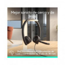 LOGITECH Micro Auricular H570e Negro Estereo Con Cable Tipo C