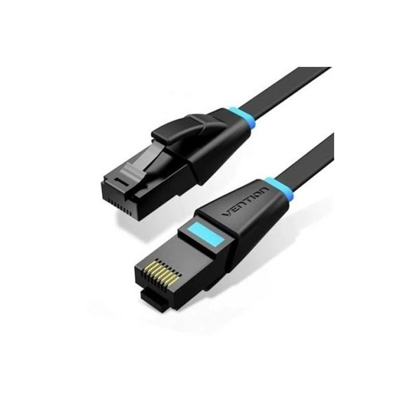 VENTION Cable Red RJ45 CAT6 Utp 1000MBPS 2MTRS Plano Negro Ibjbh