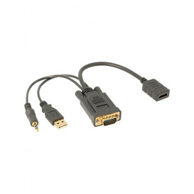 NIMO Cable Adaptador Hdmi/h a VGA + Jack 3.5MM Audio WIR941