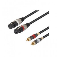 NIMO Cable 2X Canon Xlr/h a 2X Rca/m 1.5MTRS WIR377