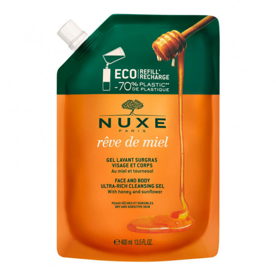NUXE Reve de Miel Limpiador Dermatologic Eco-refill 400ML