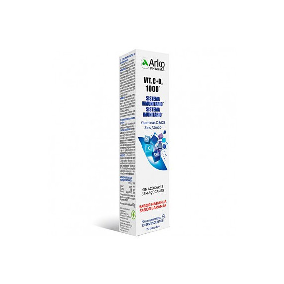 ARKOPHARMA Vit C+D3 1000MG 20CMP Efervescentes