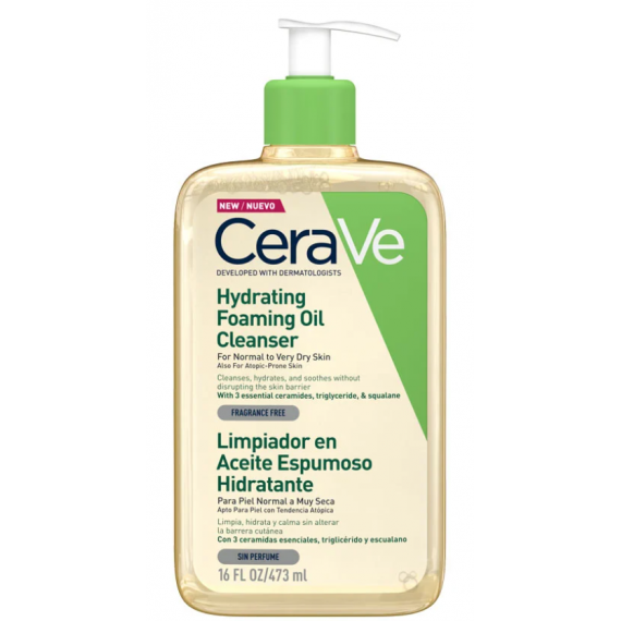 Cera Ve Limpiador Aceite Espumoso Hidratante 473ML  CERAVE