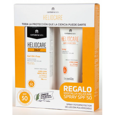 Heliocare 360 Pack Gel Oil Free SPF+50 + Advanced Spray  CANTABRIA LABS