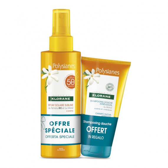 KLORANE Spray Solar Sublime SPF+50 + Champu Ducha 75ML