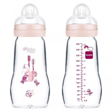 MAM Biberon Feel Good Cristal +2M 260ML A163