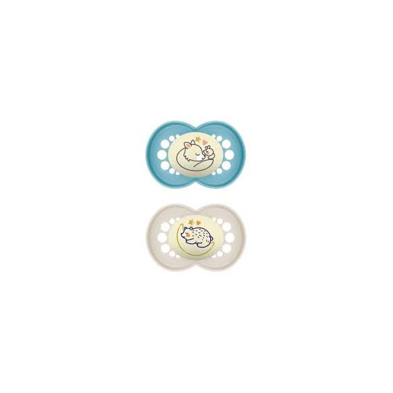MAM Chupete Original Pure +6M Azul S322 2UDS