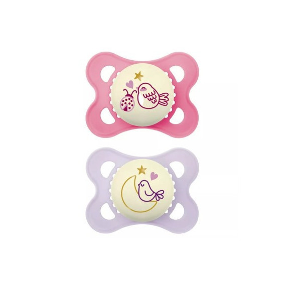 MAM Chupete Original Pure 2-6M Rosa S332 2UDS