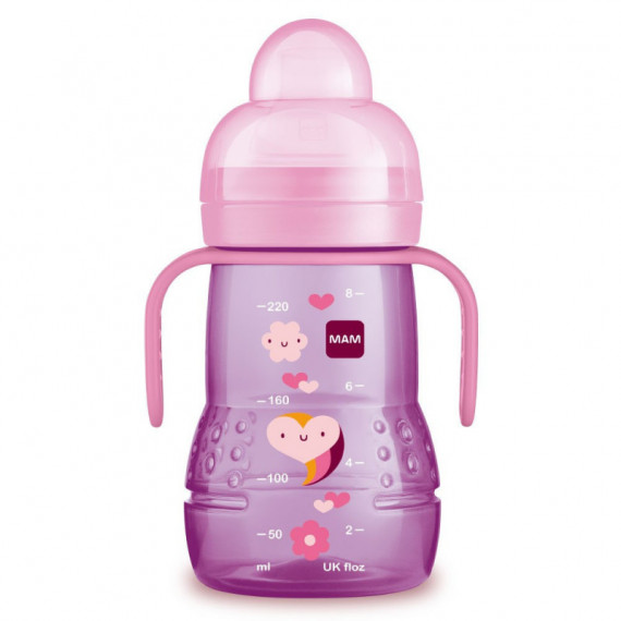 MAM Trainer+ Vaso Aprendizaje Rosa +4M 220ML D115