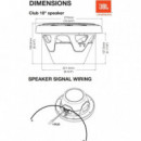 JBL Marine Club 102 Subwoofer Marino de 10" con hasta 600W y Luces Led