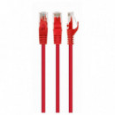 Cable de Red CAT.6 Utp 0.5M GEMBIRD Rojo PP6U-0.5M/R