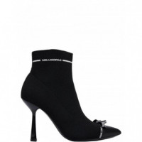 KARL LAGERFELD - Pandara Bow Trim Ankle Boot - K00 - KL31341/K00