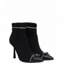 KARL LAGERFELD - Pandara Bow Trim Ankle Boot - K00 - KL31341/K00