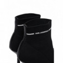 KARL LAGERFELD - Pandara Bow Trim Ankle Boot - K00 - KL31341/K00