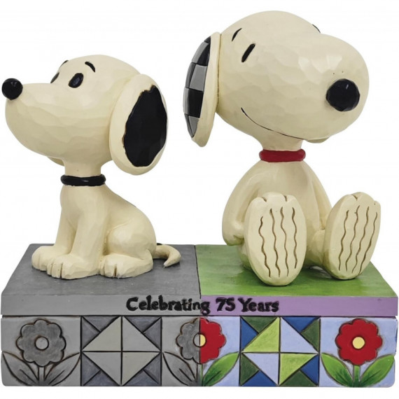 Figura Snoopy vs Modern Day Snoopy de los años 50 Enesco