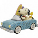 Figura Snoopy en coche y Tabla de Surf Enesco