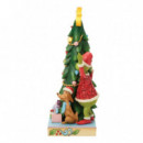 Figura Grinch, Cindy y Max Asomándose desde un árbol de Navidad Enesco