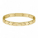 Pulsera Stencil Dorada  LACOSTE