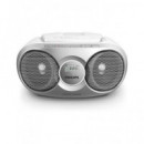 PHILIPS Reproductor Radio CD Portatil AZ215S Plata Aux In