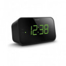 PHILIPS Radio Reloj Despertador Digital R3306 Doble Alarma Negro