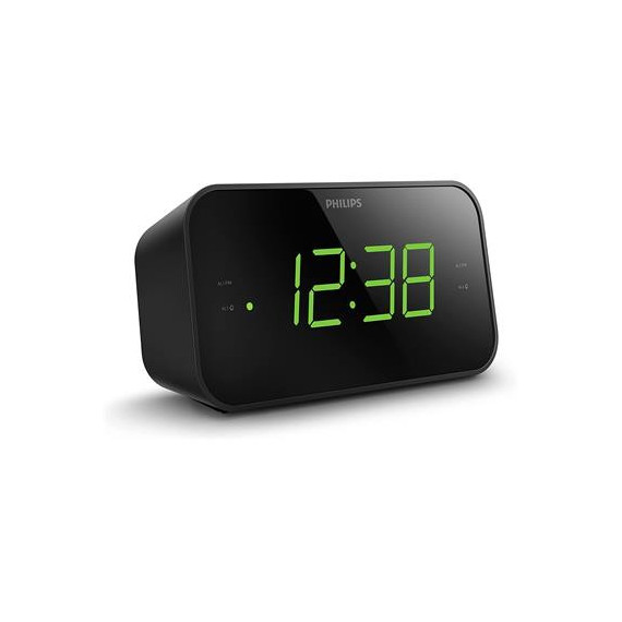 PHILIPS Radio Reloj Despertador Digital R3306 Doble Alarma Negro