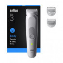 BRAUN Afeitadora de Cuerpo Series 3 BG 3530 Recargable Lavable Con 3 Accesorios